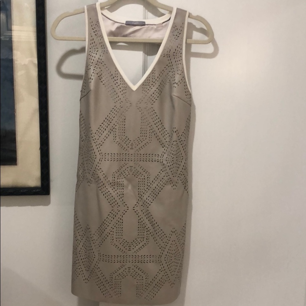 TART XS FAUX LEATHER DRESS